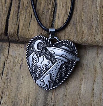Alien Intervention Heart Necklace