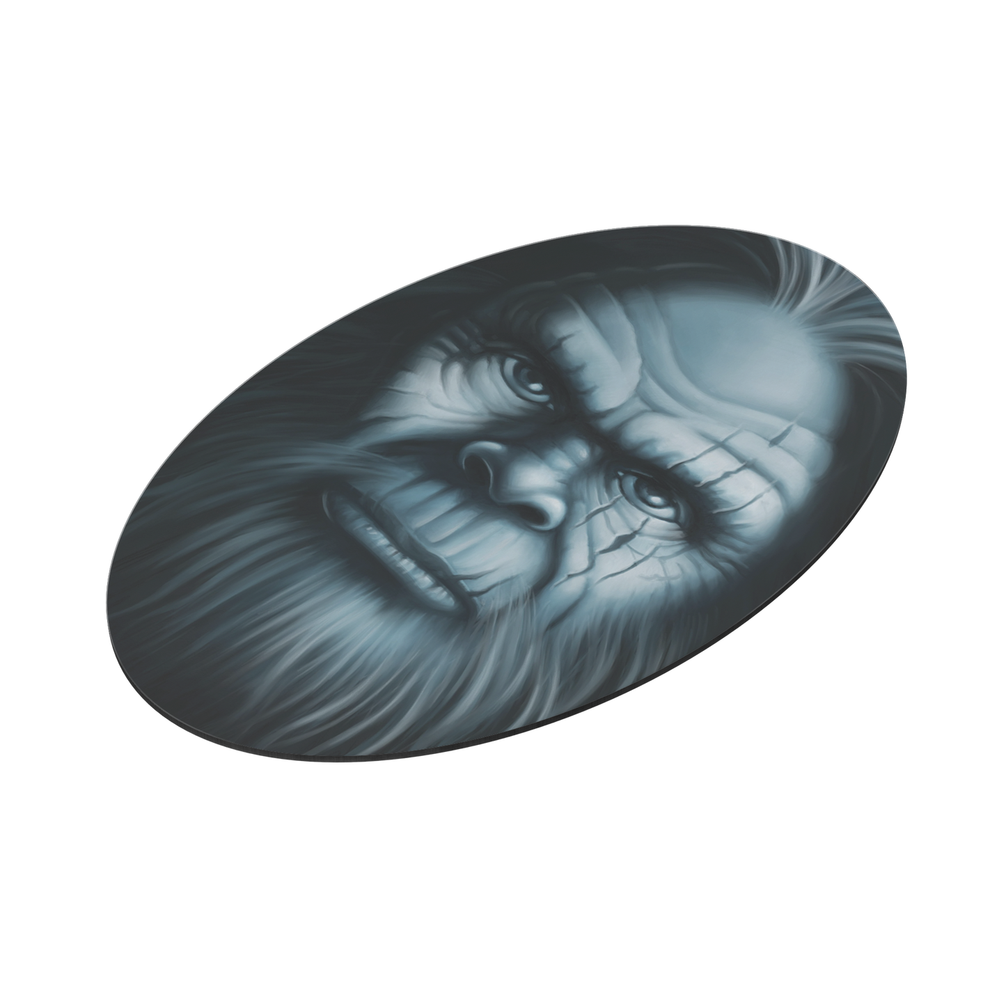 Bigfoot_Face_Magnet_OvalCarMagnet_Angle_V_Mockup.png