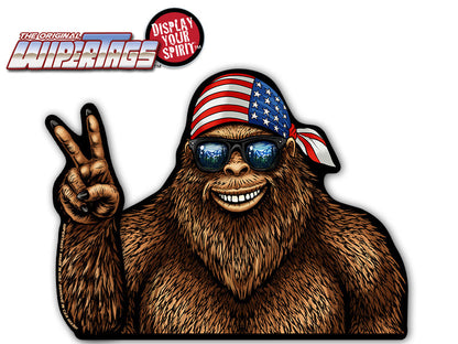 *NEW* Bigfoot USA Peace Waving Sasquatch WiperTags