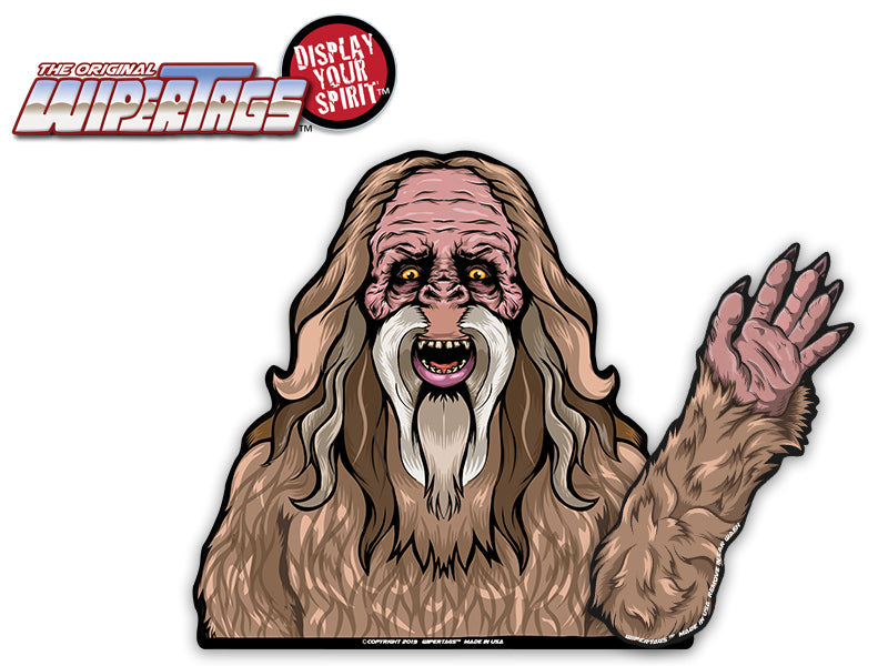 Bigfoot Sasquatch Waving WiperTags