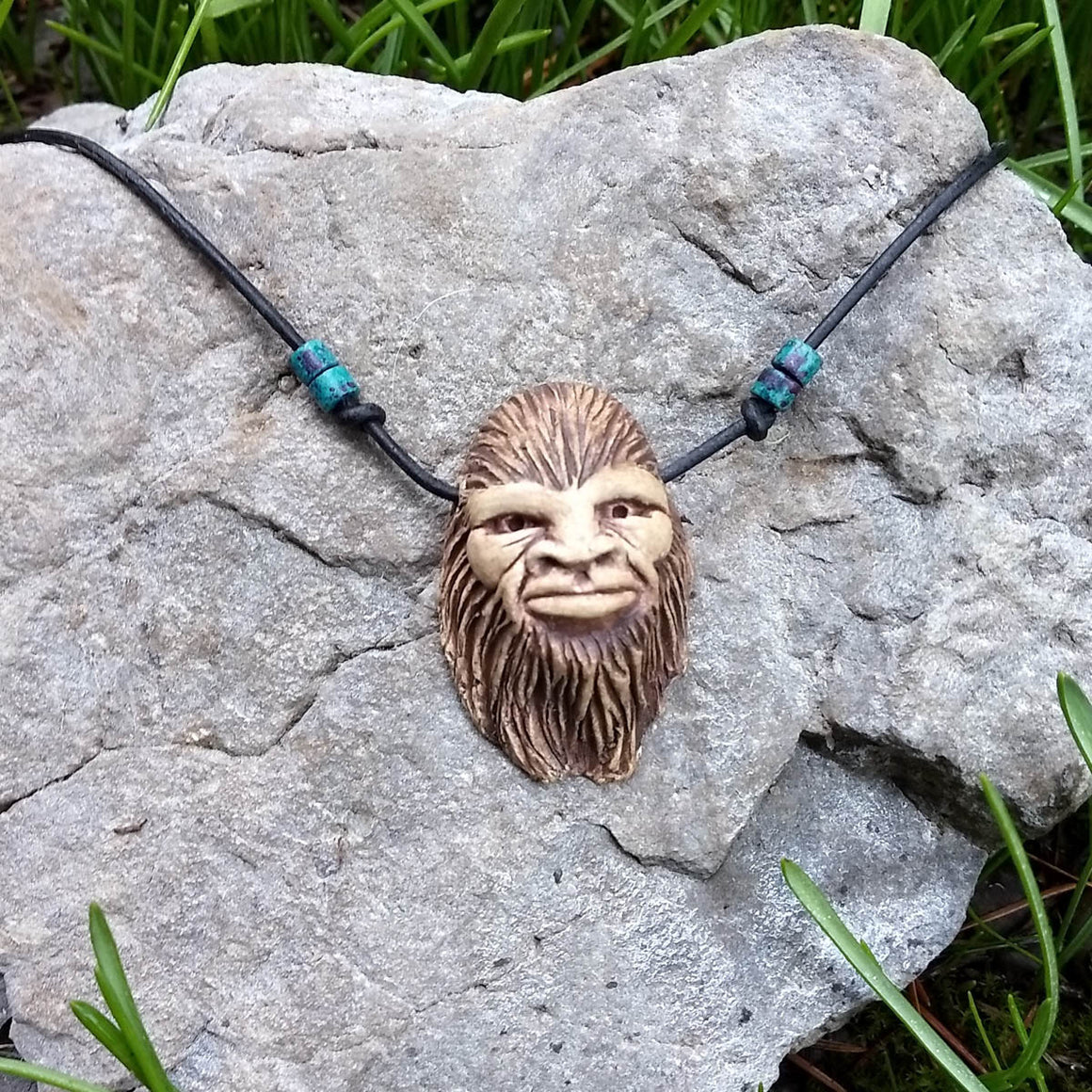 Bigfoot Face Necklace