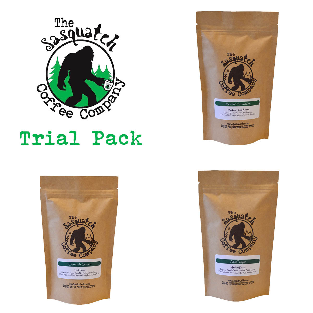 Sasquatch Coffee Taster Pack